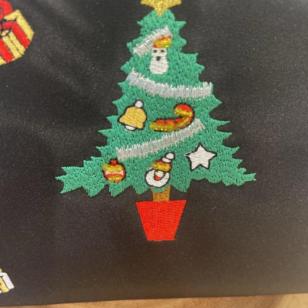 Tiannl Black Festive Embroidered Tote - Picture 2 of 8